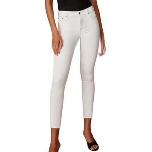 Aritzia Denim Forum The Nico Skinny Mid Rise Crop White